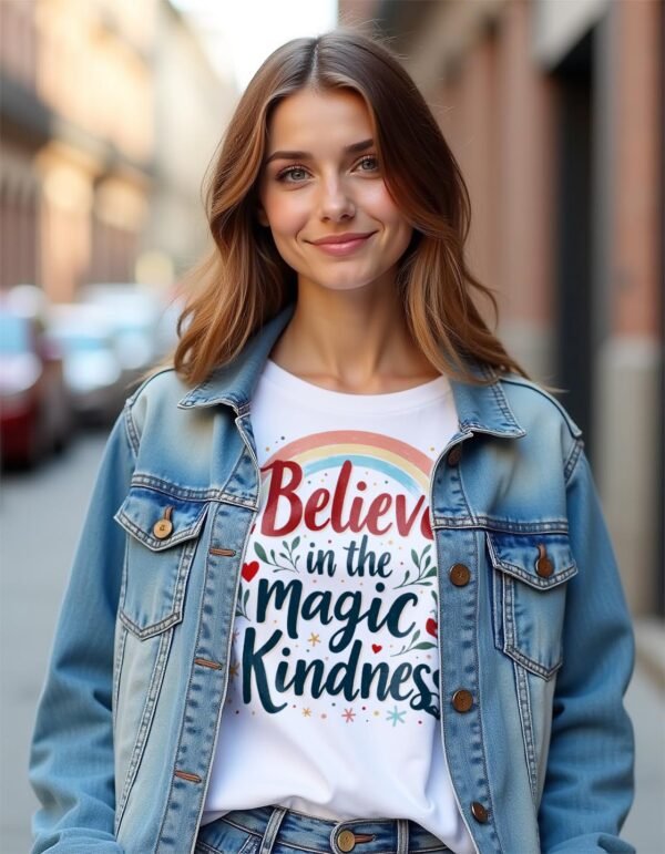 20241206171831-1efb3f61-ddb6-6a2e-b629-6e63ce981573.jpg Believe in the Magic of Kindness Unisex T-shirt – Spread the Love