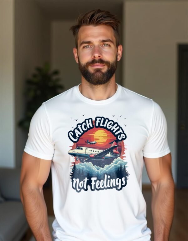 Catch Flights, Not Feelings Unisex T-shirt – Travel in Style