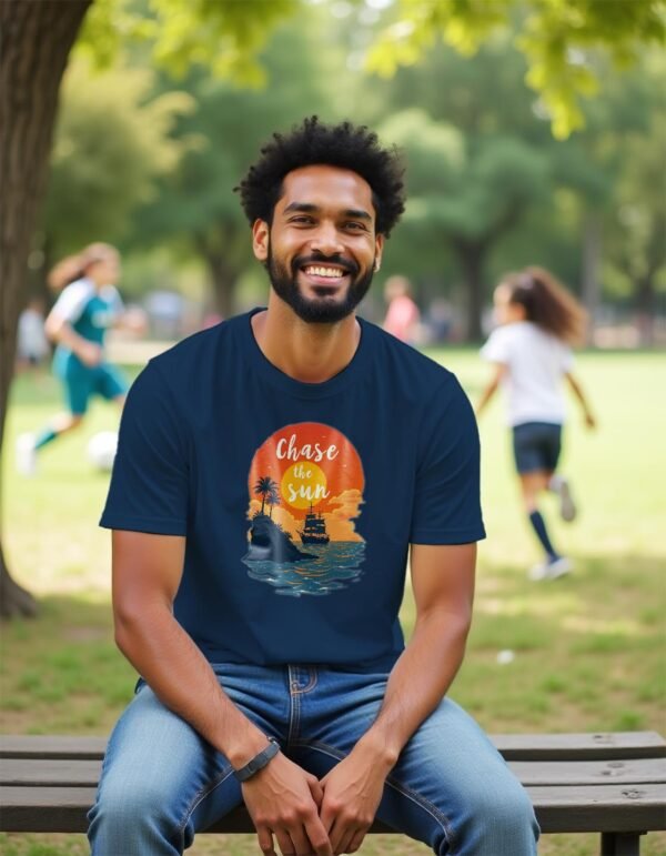 20241209224336-1efb67f0-6fb6-60b2-ba41-4691f561baf0.jpg Follow the Light with the Chase the Sun Unisex T-shirt