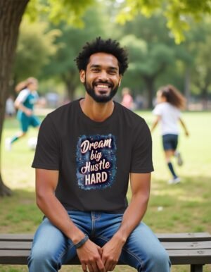 20241210014359-1efb6983-a196-676e-b0b7-829a4688a288.jpg Dream Big, Hustle Hard Unisex T-shirt – Success Starts Here