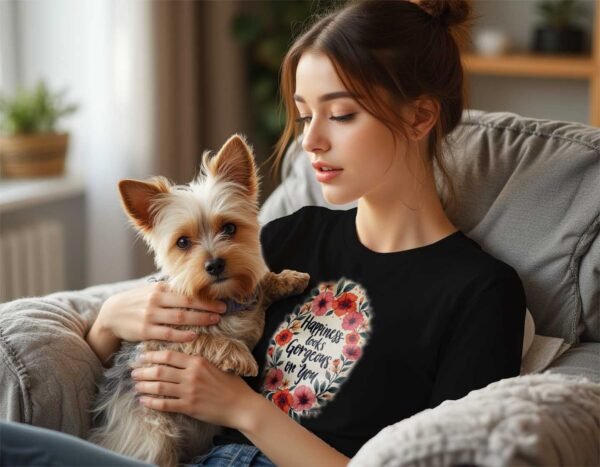 20241211013819-1efb7609-9ba9-6ddc-99c6-16b3d41229fd.jpg Happiness Looks Gorgeous on You Unisex T-shirt – Wear Your Smile