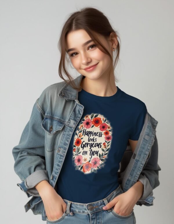 20241211013827-1efb7609-e670-66fe-ab9d-da0c7f248ade.jpg Happiness Looks Gorgeous on You Unisex T-shirt – Wear Your Smile