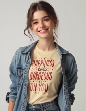 Happiness Looks Gorgeous on You Unisex T-shirt – Radiate Positivity