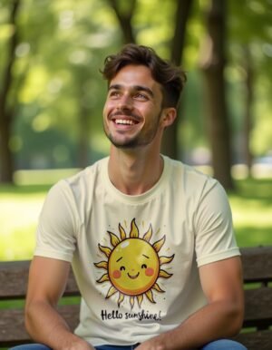 20241211023049-1efb767e-f169-6e00-bd81-72e5f2699cfd.jpg Hello Sunshine Unisex T-shirt – A Ray of Positivity