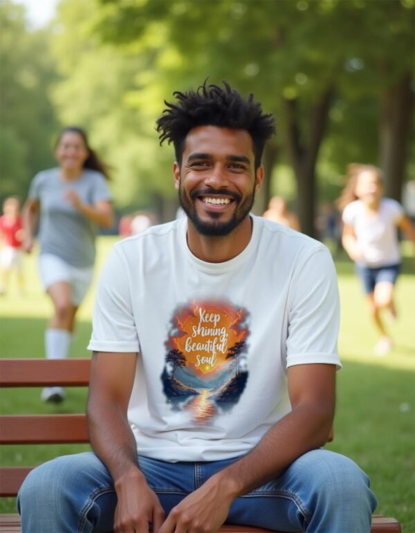 20241211023922-1efb7692-0e48-664e-870e-02dad10d6def.jpg Shine Bright – Keep Shining, Beautiful Soul Unisex T-shirt