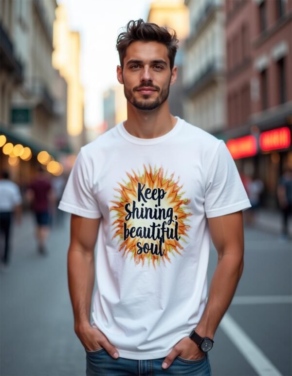 20241211024026-1efb7694-6dbf-64a4-81e1-beb1c0d1fb73.jpg Keep Shining, Beautiful Soul Unisex T-shirt – Embrace Your Light