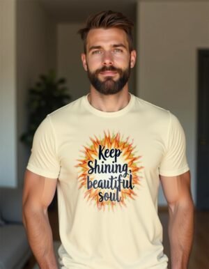 20241211024034-1efb7694-bb88-64c4-80a8-72e5f2699cfd.jpg Keep Shining, Beautiful Soul Unisex T-shirt – Embrace Your Light