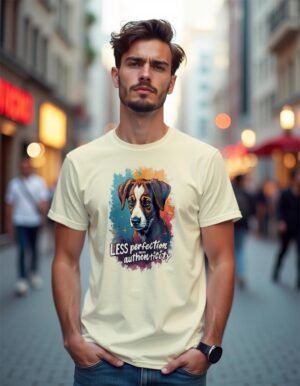 20241211044439-1efb77aa-18be-6826-8cbe-02dad10d6def.jpg Less Perfection, More Authenticity Unisex T-shirt – Embrace Your Real Self