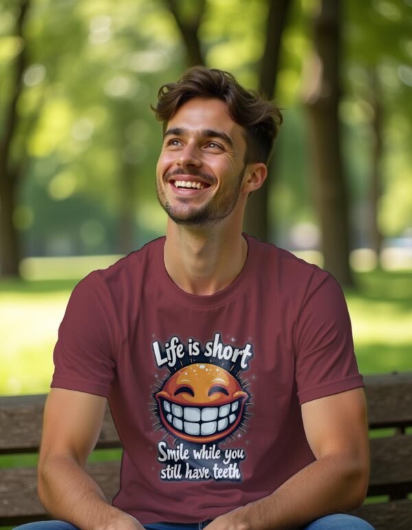 20241211045116-1efb77b8-e40b-6656-b57c-b6edabd152ec.jpg Make Every Day Brighter – Life Is Short, Smile While You Still Have Teeth Unisex T-shirt