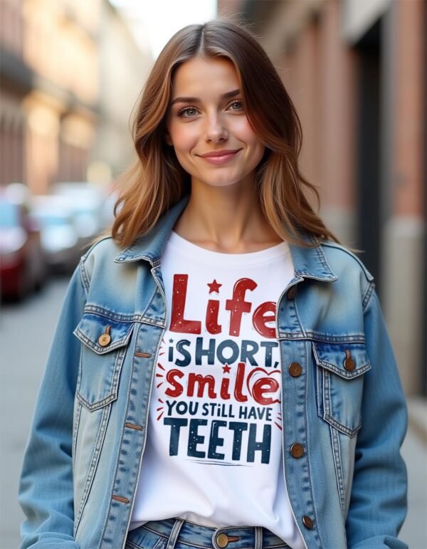 Life Is Short, Smile While You Still Have Teeth Unisex T-shirt – Keep It Light
