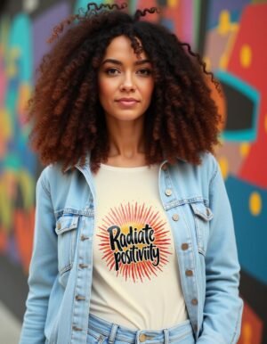 20241217231457-1efbcccb-b2d8-668e-b5a7-9a3f24354bf8.jpg Radiate Positivity Unisex T-shirt – A Daily Dose of Good Vibes