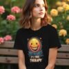 20241217232750-1efbcce8-7f8c-6fba-84d3-c20c16e02faa.jpg Smile, It's Free Therapy Unisex T-shirt β Your Daily Dose of Happiness
