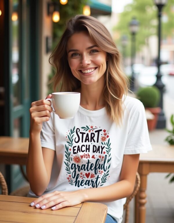 Start Each Day with a Grateful Heart Unisex T-shirt – Embrace the Blessings