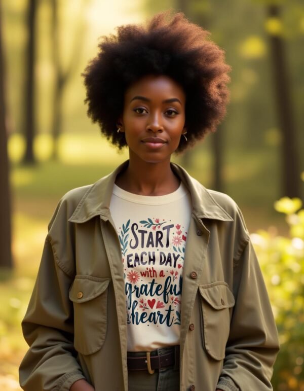 Start Each Day with a Grateful Heart Unisex T-shirt – Embrace the Blessings