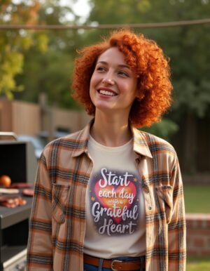 Start Each Day with a Grateful Heart Unisex T-shirt – Cultivate Positivity