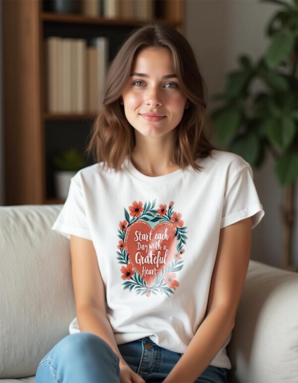 Start Each Day with a Grateful Heart Unisex T-shirt – Gratitude Changes Everything