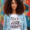 20241218022714-1efbce79-82cb-6180-8792-b299050d7ae4.jpg Stay Cozy, Stay Happy Unisex T-shirt – Happiness Starts with Comfort