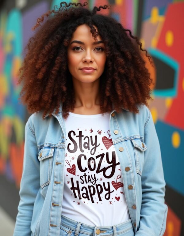 20241218022714-1efbce79-82cb-6180-8792-b299050d7ae4.jpg Stay Cozy, Stay Happy Unisex T-shirt – Happiness Starts with Comfort