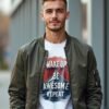 Wake Up, Be Awesome, Repeat Unisex T-shirt – Own Your Day with Confidence