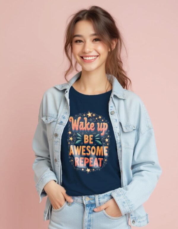 Wake Up, Be Awesome, Repeat Unisex T-shirt – Keep the Awesome Flowing