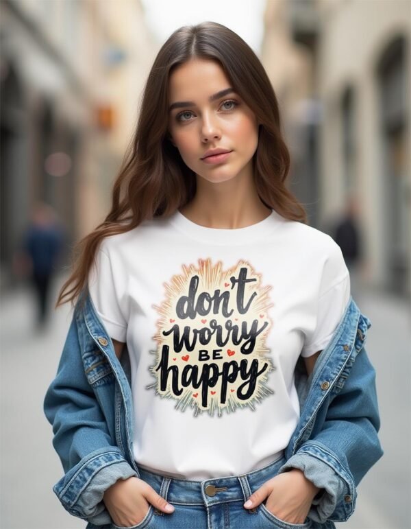 20241218035346-1efbcf3a-e9fa-6272-9ecd-ae9213ee439b.jpg Don’t Worry, Be Happy Unisex T-shirt – Wear Your Joy