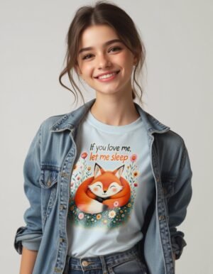 20241218233408-1efbd989-3aea-618e-9583-6a67a2d6ffc9.jpg Sleepy but Cute – If You Love Me, Let Me Sleep Unisex T-shirt