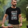 Merry and Bright Unisex T-shirt – Holiday Happiness in Every Stitch