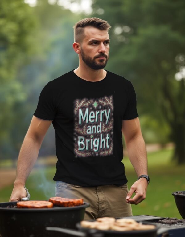 Merry and Bright Unisex T-shirt – Holiday Happiness in Every Stitch