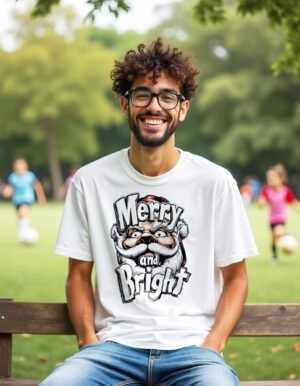 20241219044443-1efbdc3f-7438-6bee-94d5-a2dc4a61e9f4.jpg Merry and Bright Unisex T-shirt – Perfect for Holiday Cheer