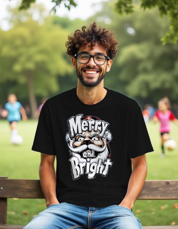 20241219044458-1efbdc40-0374-6538-8900-4241467b972f.jpg Merry and Bright Unisex T-shirt – Perfect for Holiday Cheer