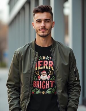 20241219044718-1efbdc45-3735-67b4-bce5-a2dc4a61e9f4.jpg Merry and Bright Unisex T-shirt – Sparkle This Season