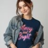 Celebrate in Style – Merry and Bright Unisex T-shirt