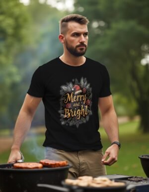 20241219045009-1efbdc4b-9306-69fc-8d92-963756d605ec.jpg Merry and Bright Unisex T-shirt – Sleigh the Holidays