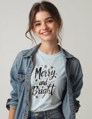 20241219045120-1efbdc4e-3d7e-6892-b5e2-2a1cdfb931f1.jpg Merry and Bright Unisex T-shirt – Your Festive Favorite