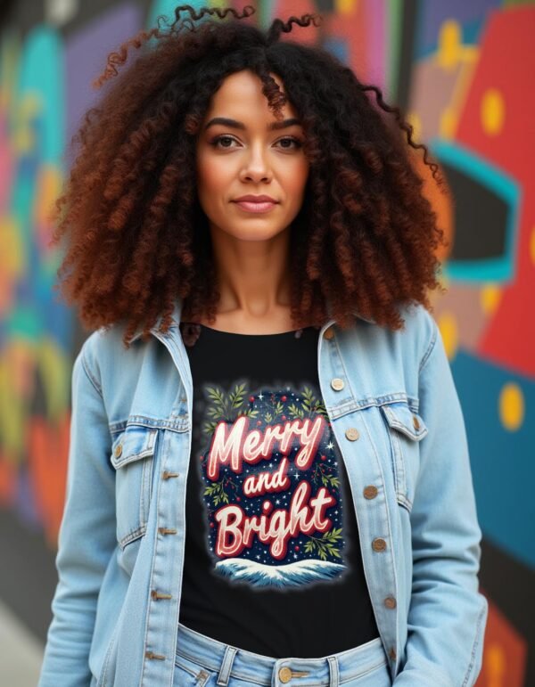 Cozy & Festive – Merry and Bright Unisex T-shirt
