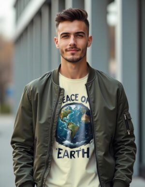 20241219231344-1efbe5ee-4c9a-6bf6-8dad-bebbbdb5655a.jpg Peace on Earth Unisex T-shirt – Celebrate with Kindness