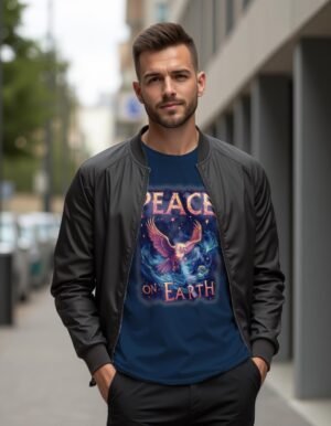 20241219231549-1efbe5f2-f5f8-6ee2-9a12-8eefb43ec704.jpg Peace on Earth Unisex T-shirt – A Message of Love and Hope