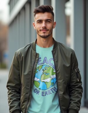 20241219231703-1efbe5f5-b0a5-607c-aea8-969d36cb3f72.jpg Peace on Earth Unisex T-shirt – Shine Bright with Goodwill