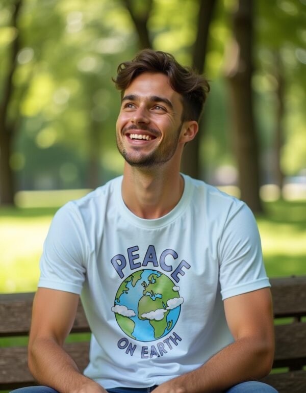 Peace on Earth Unisex T-shirt – Shine Bright with Goodwill