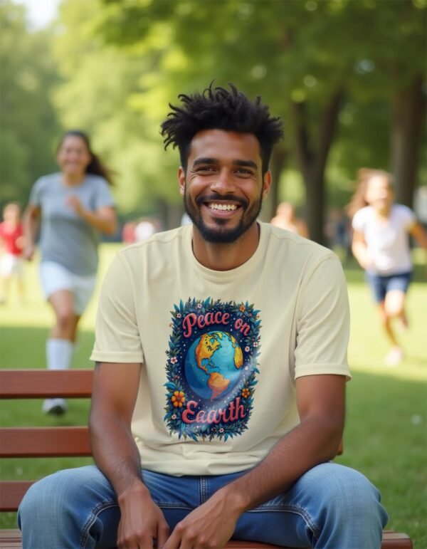 Peace on Earth Unisex T-shirt – Timeless Festive Style