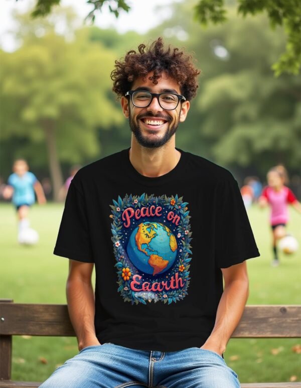 Peace on Earth Unisex T-shirt – Timeless Festive Style