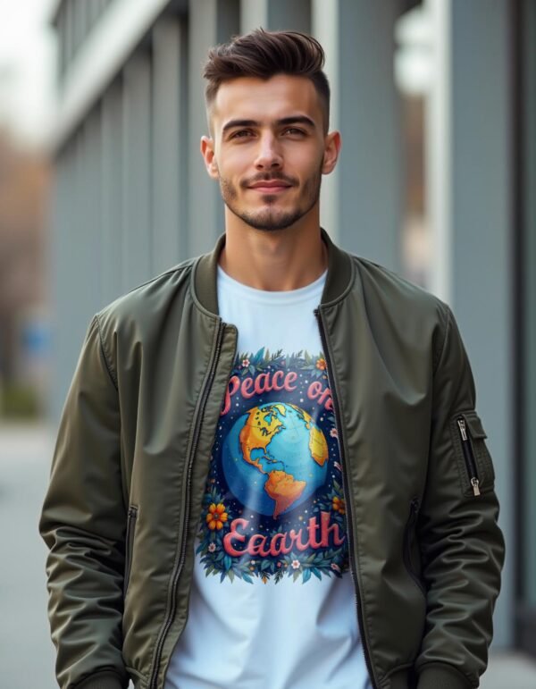 Peace on Earth Unisex T-shirt – Timeless Festive Style
